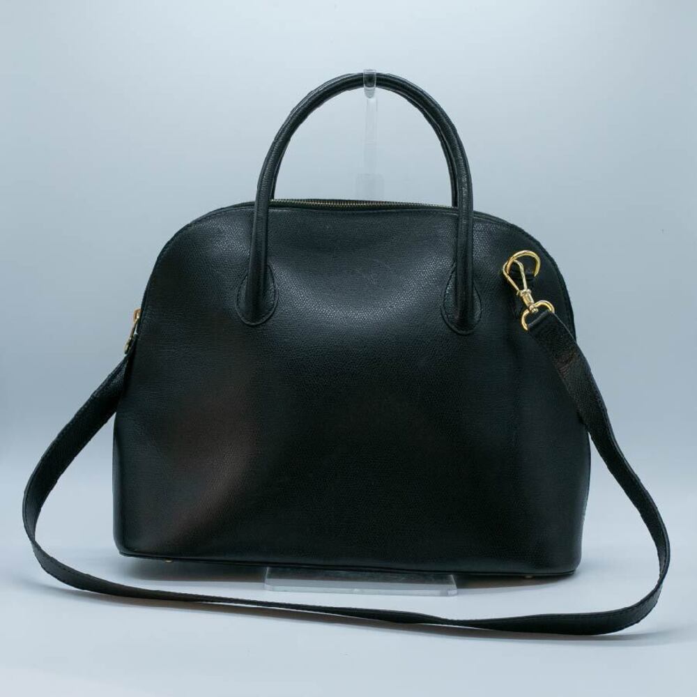 Celine Dome Shaped Leather 2Way Bag Black Gold